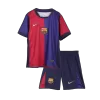 Kid's Barcelona Home Soccer Jersey Kit(Jersey+Shorts) 2024/25 Spotify Logo Without Text - buybasketballnow