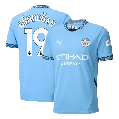 GÜNDOĞAN #19 Manchester City Home Soccer Jersey 2024/25 - buybasketballnow