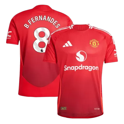 Authentic B.FERNANDES #8 Manchester United Home Soccer Jersey 2024/25 - buybasketballnow