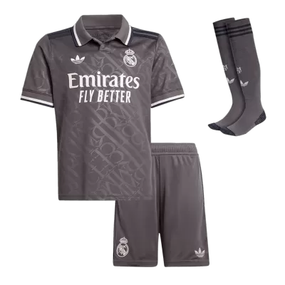 Kid's Real Madrid Third Away Soccer Jersey Kit(Jersey+Shorts+Socks) 2024/25 - buybasketballnow