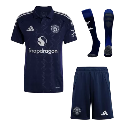 Manchester United Away Soccer Jersey Kit(Jersey+Shorts+Socks) 2024/25 - buybasketballnow