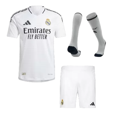 Authentic Real Madrid Home Soccer Jersey Kit(Jersey+Shorts+Socks) 2024/25 - buybasketballnow