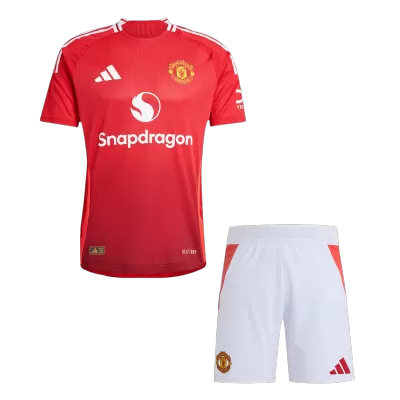 Authentic Manchester United Home Soccer Jersey Kit(Jersey+Shorts) 2024/25 - buybasketballnow