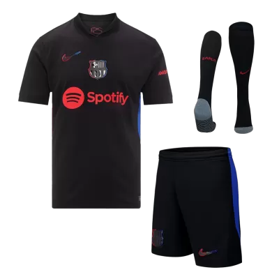 Barcelona Away Soccer Jersey Kit(Jersey+Shorts+Socks) 2024/25 - buybasketballnow