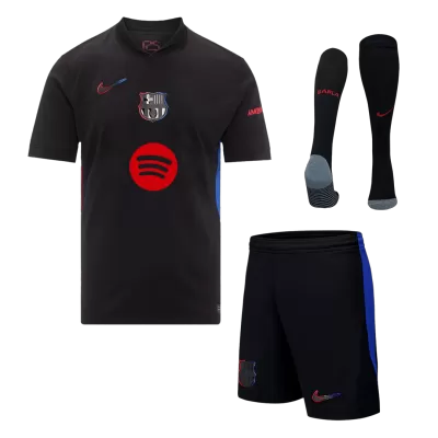 Barcelona Away Soccer Jersey Kit(Jersey+Shorts+Socks) 2024/25 - Spotify Logo Without Text - buybasketballnow