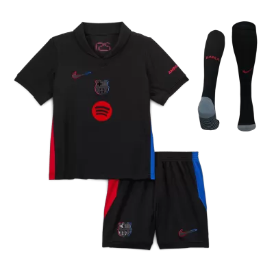 Kids Barcelona Custom Away Soccer Kits 2024/25 - buybasketballnow