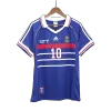 Retro ZIDANE #10 1998 France World Cup Home Soccer Jersey - buybasketballnow