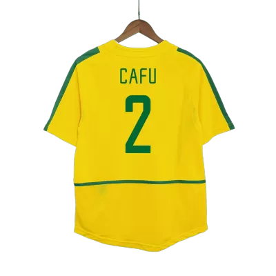 Retro CAFU #2 2002/03 Brazil Home Soccer Jersey - buybasketballnow