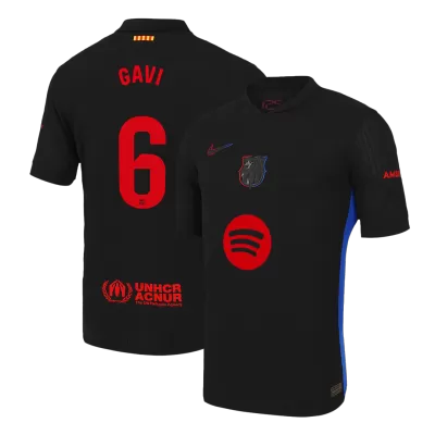 Authentic GAVI #6 Barcelona Away Soccer Jersey 2024/25  - Spotify Logo Without Text - buybasketballnow