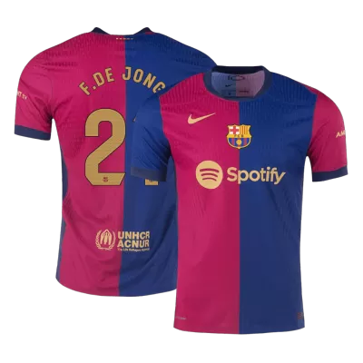 Authentic F.DE JONG #21 Barcelona Home Soccer Jersey 2024/25 - buybasketballnow