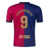 LEWANDOWSKI #9 Barcelona Home Soccer Jersey 2024/25 - Spotify Logo Without Text - buybasketballnow