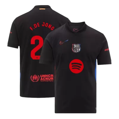 F.DE JONG #21 Barcelona Away Soccer Jersey 2024/25 - Spotify Logo Without Text - buybasketballnow