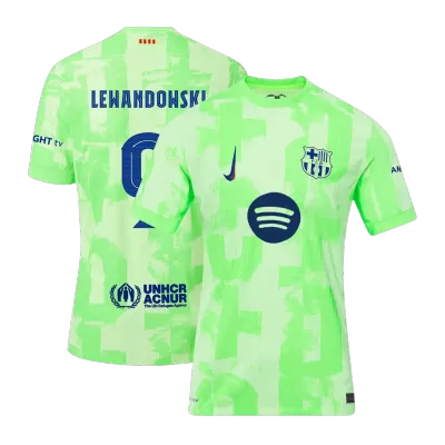 Authentic LEWANDOWSKI #9 Barcelona Third Away Soccer Jersey 2024/25 - UCL（Spotify Logo Without Text） - buybasketballnow