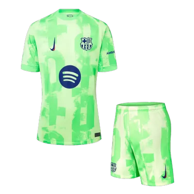 Barcelona Third Away Soccer Jersey Kit(Jersey+Shorts) 2024/25 - UCL (Spotify Logo Without Text) - buybasketballnow