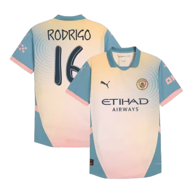 Authentic RODRIGO #16 Manchester City Fourth Away Soccer Jersey 2024/25 - UCL - buybasketballnow